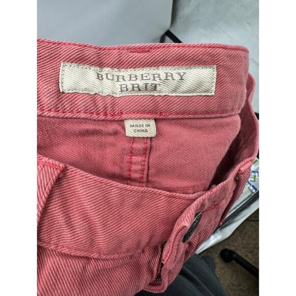 Burberry Brit Men's Slim Fit Salmon Pink Jeans – Size 30x32, Stylish & Modern - Picture 3 of 9